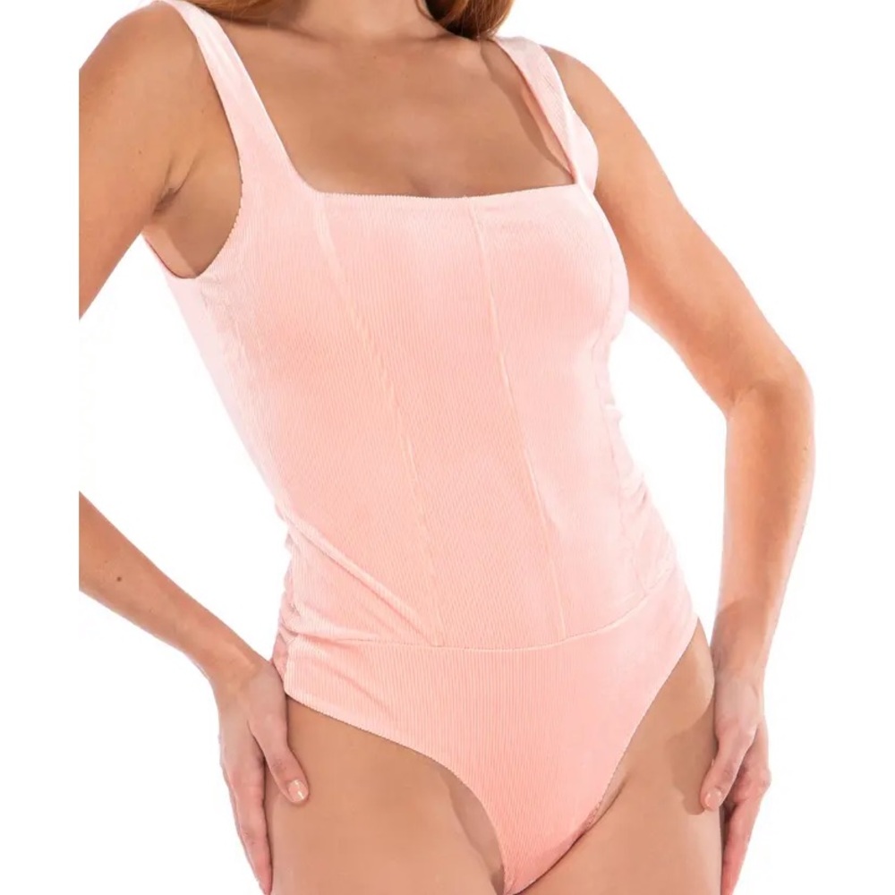 AFRM Wisteria Ribbed Velvet Bodysuit